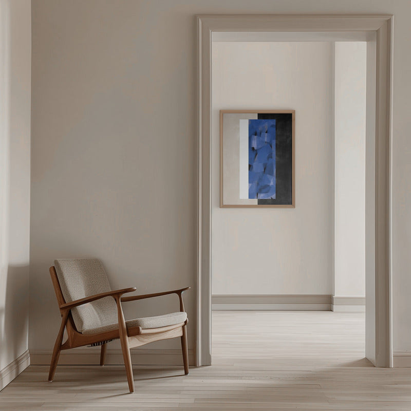 Blue Block Essence - Stretched Canvas, Poster or Fine Art Print I Heart Wall Art