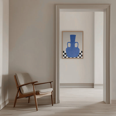 Azure Vase Chess Board - Stretched Canvas, Poster or Fine Art Print I Heart Wall Art