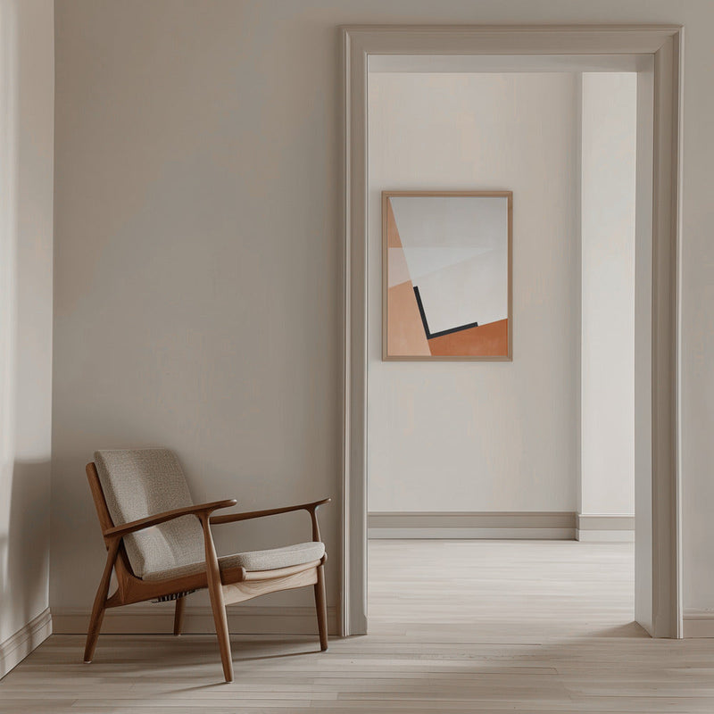 Abstract Geometric Art With Muted Tones - Stretched Canvas, Poster or Fine Art Print I Heart Wall Art