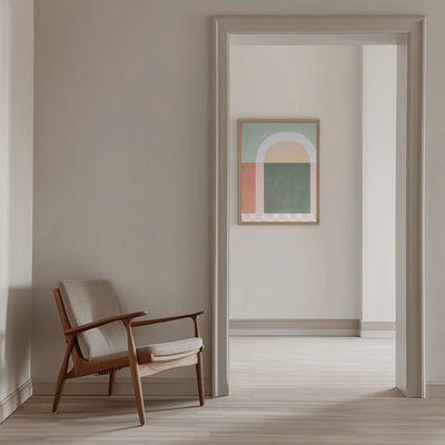 Geometric Composition With Pastel Colors - Stretched Canvas, Poster or Fine Art Print I Heart Wall Art