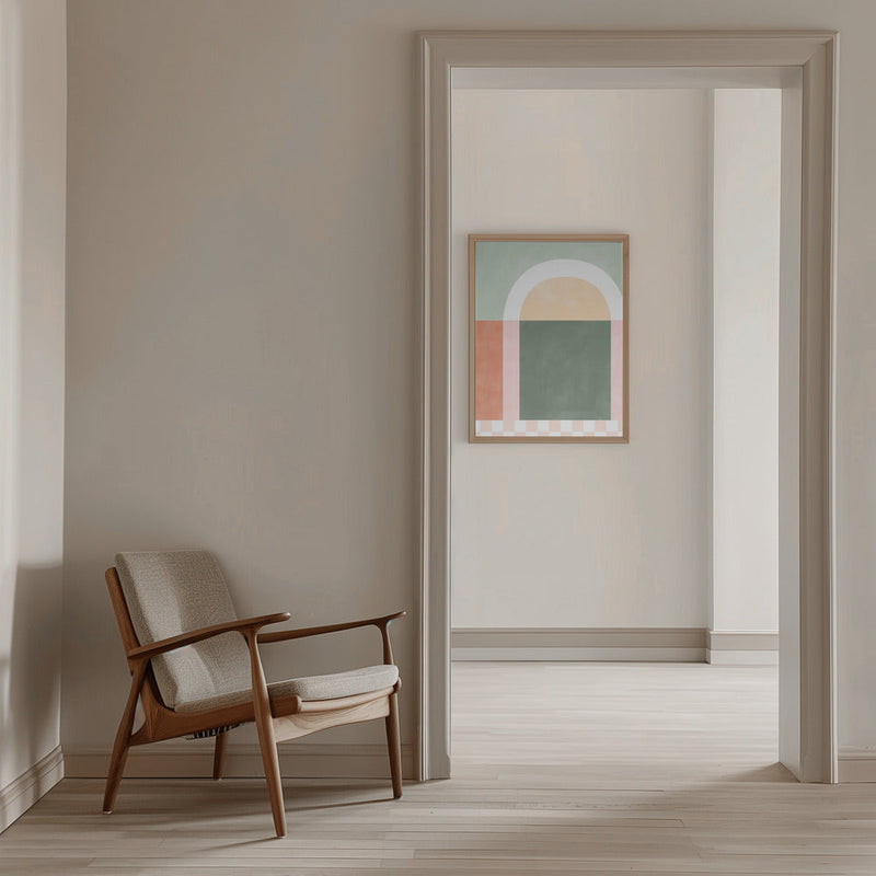 Geometric Composition With Pastel Colors - Stretched Canvas, Poster or Fine Art Print I Heart Wall Art