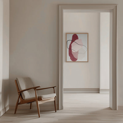 Crimson Flow - Stretched Canvas, Poster or Fine Art Print I Heart Wall Art