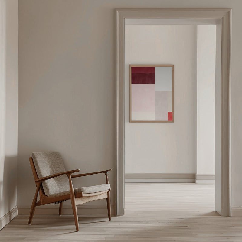 Crimson Hues Harmony - Stretched Canvas, Poster or Fine Art Print I Heart Wall Art