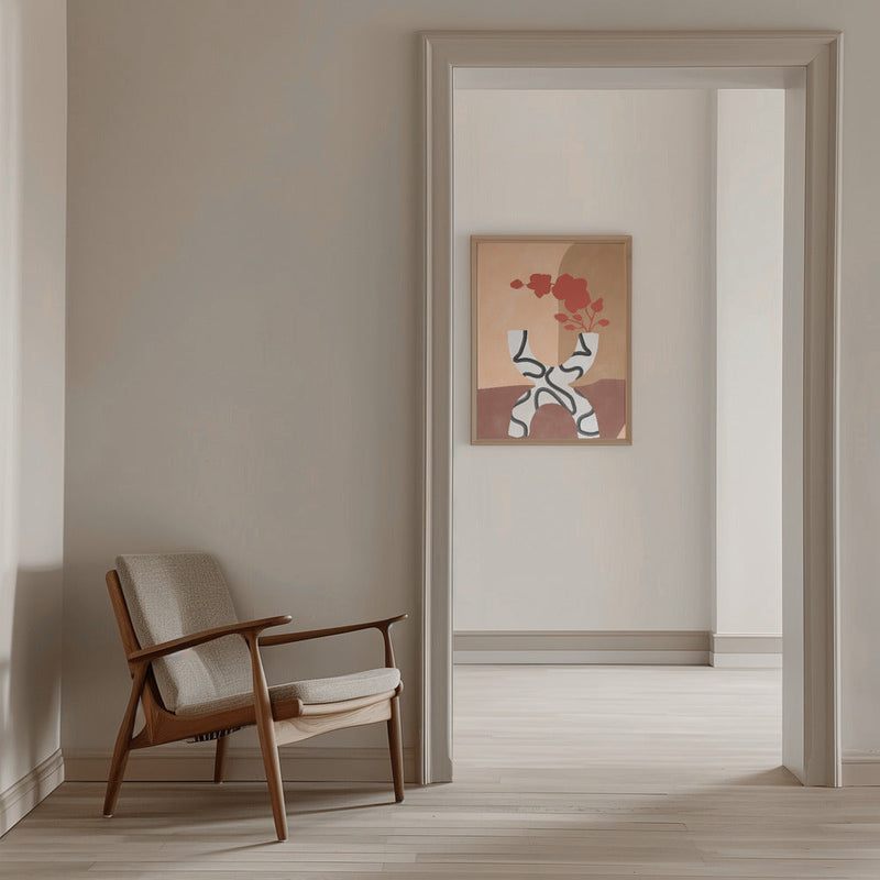 Curved Elegance - Stretched Canvas, Poster or Fine Art Print I Heart Wall Art