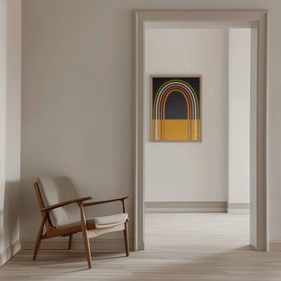 Geo Shapes Fall 21 Rainbow Arc - Stretched Canvas, Poster or Fine Art Print I Heart Wall Art