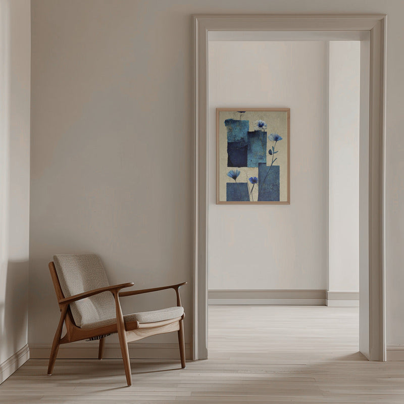 Blocks And Flowers - Stretched Canvas, Poster or Fine Art Print I Heart Wall Art