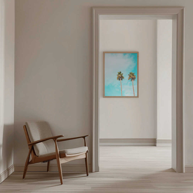 Twin Palms - Stretched Canvas, Poster or Fine Art Print I Heart Wall Art