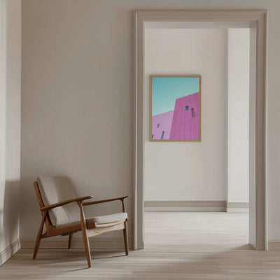 Saguaro Hotel Pink Building Walls - Stretched Canvas, Poster or Fine Art Print I Heart Wall Art