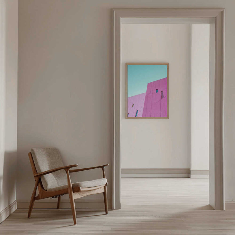 Saguaro Hotel Pink Building Walls - Stretched Canvas, Poster or Fine Art Print I Heart Wall Art