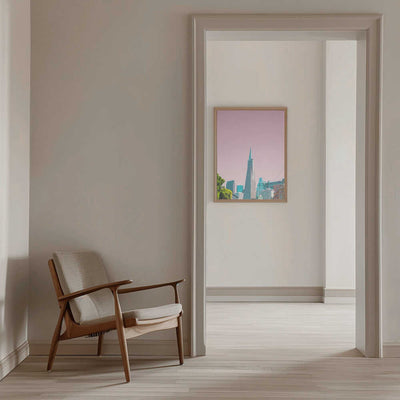 Pyramid in the City - Stretched Canvas, Poster or Fine Art Print I Heart Wall Art