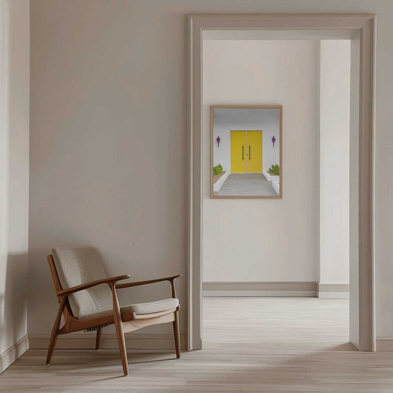 Yellow Doors in Palm Springs - Stretched Canvas, Poster or Fine Art Print I Heart Wall Art