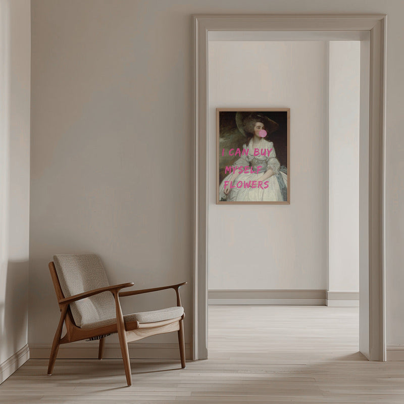 I Can Buy Myself Flowers - Stretched Canvas, Poster or Fine Art Print I Heart Wall Art