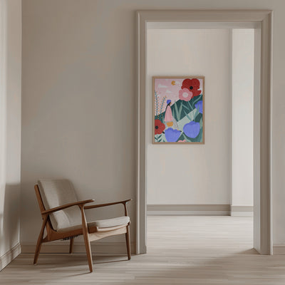 Flower Walk - Stretched Canvas, Poster or Fine Art Print I Heart Wall Art