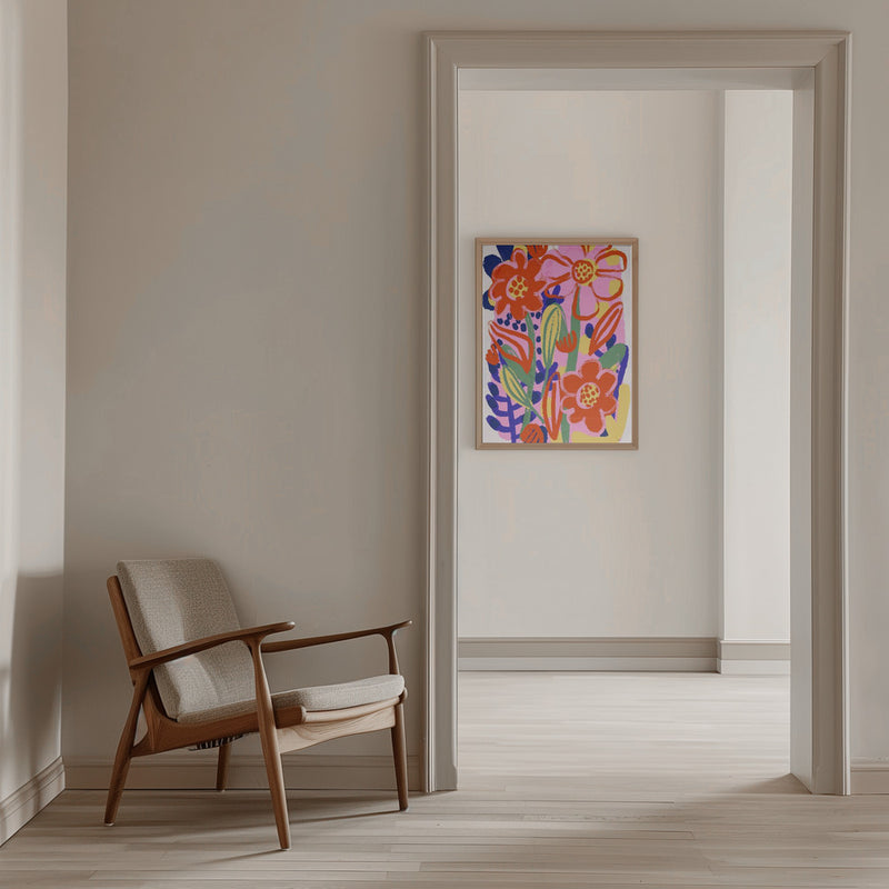 Summer Flowers No 2 - Stretched Canvas, Poster or Fine Art Print I Heart Wall Art