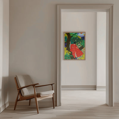 9933x14043 Din 76 Girl In a Tree - Stretched Canvas, Poster or Fine Art Print I Heart Wall Art