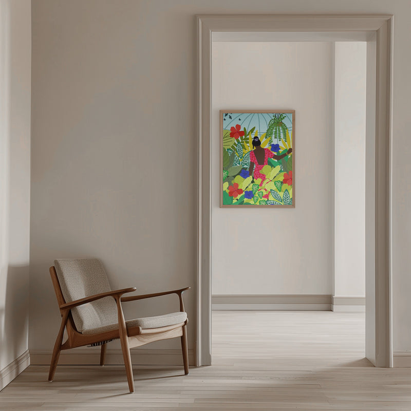 9933x14043 Din 87 Walking In My Greenhouse - Stretched Canvas, Poster or Fine Art Print I Heart Wall Art