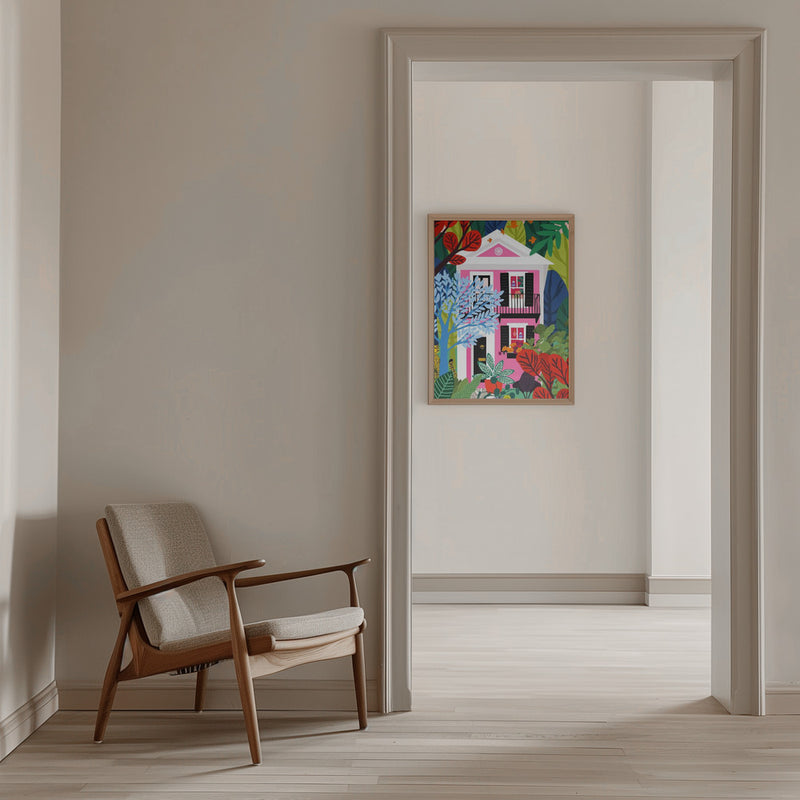 9933x14043 Din 79 House In the Woods - Stretched Canvas, Poster or Fine Art Print I Heart Wall Art