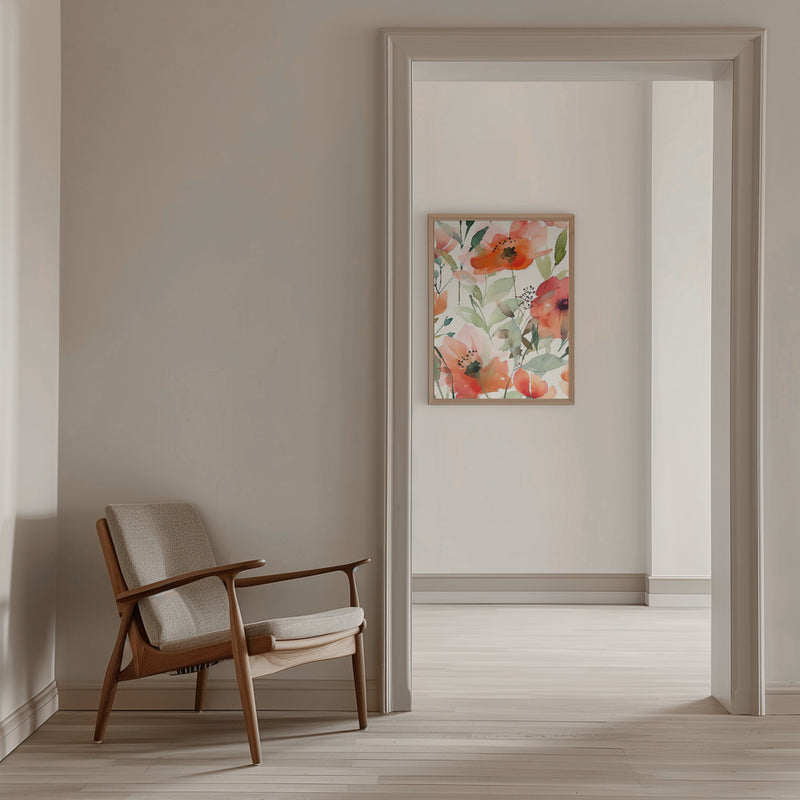 Watercolor Floral No. 10 - Stretched Canvas, Poster or Fine Art Print I Heart Wall Art