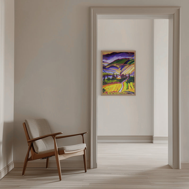 Tuscan Vineyard - Stretched Canvas, Poster or Fine Art Print I Heart Wall Art