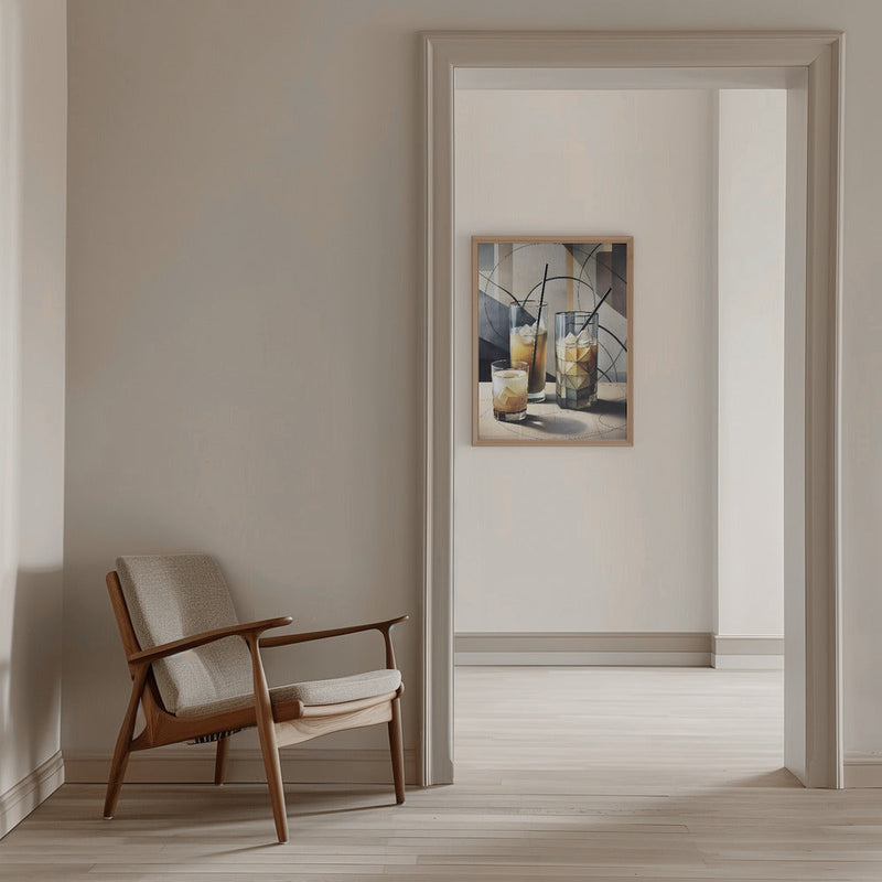 Cubist Cocktails - Stretched Canvas, Poster or Fine Art Print I Heart Wall Art