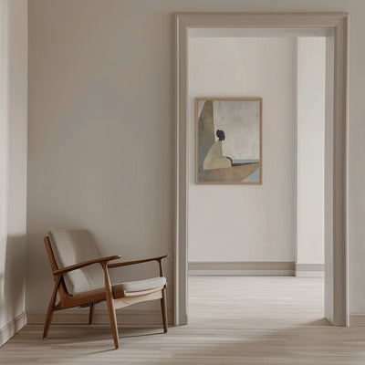 Woman On Boat - Stretched Canvas, Poster or Fine Art Print I Heart Wall Art