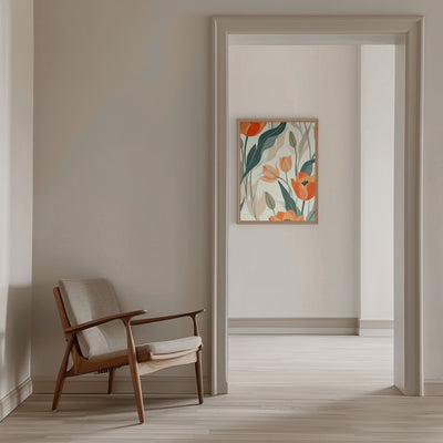 Orange Tulips - Stretched Canvas, Poster or Fine Art Print I Heart Wall Art