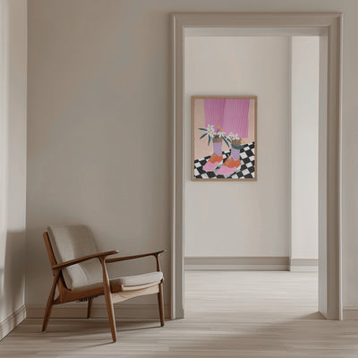 Floral Socks - Stretched Canvas, Poster or Fine Art Print I Heart Wall Art