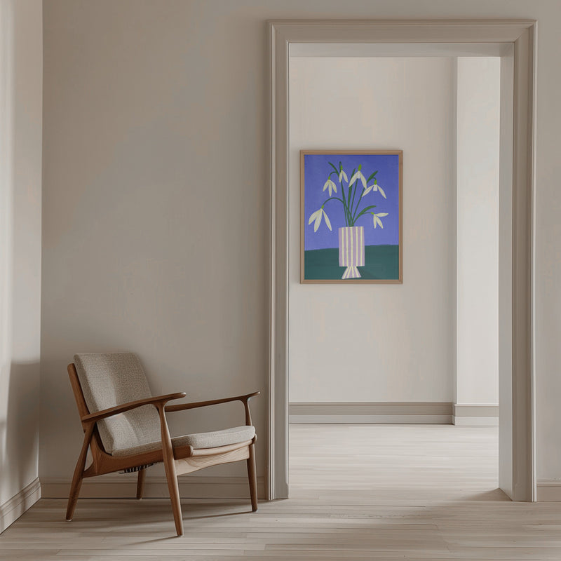 Snowdrops - Stretched Canvas, Poster or Fine Art Print I Heart Wall Art