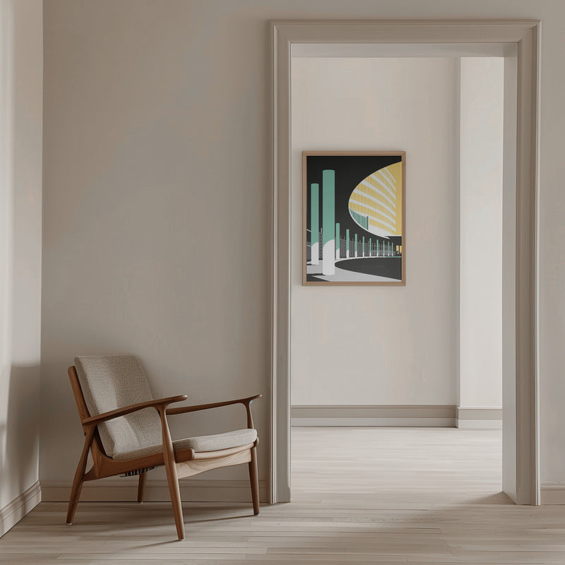 Miami Fontainbleu Entrance - Stretched Canvas, Poster or Fine Art Print I Heart Wall Art