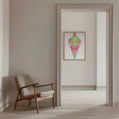 Just One Cornetto - Stretched Canvas, Poster or Fine Art Print