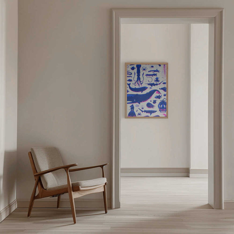 Creatures of the Deep - Stretched Canvas, Poster or Fine Art Print