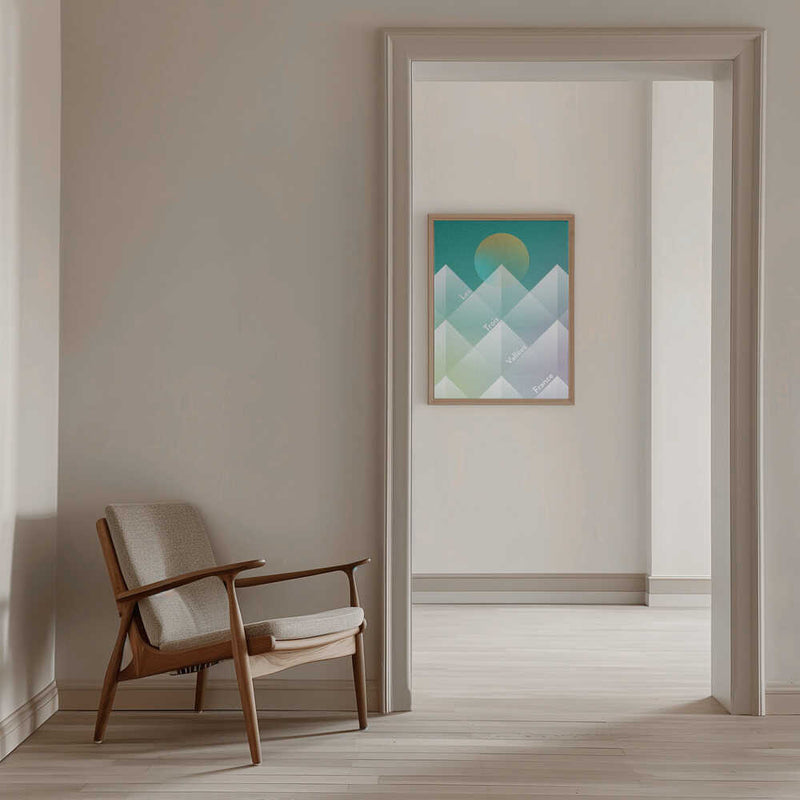 The Three Valleys Ski - Stretched Canvas, Poster or Fine Art Print