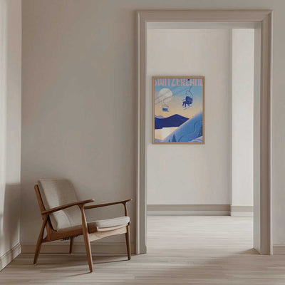 Ski Switzerland - Stretched Canvas, Poster or Fine Art Print