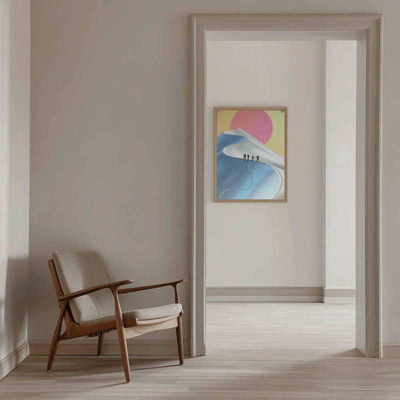 Alpine Ski - Stretched Canvas, Poster or Fine Art Print