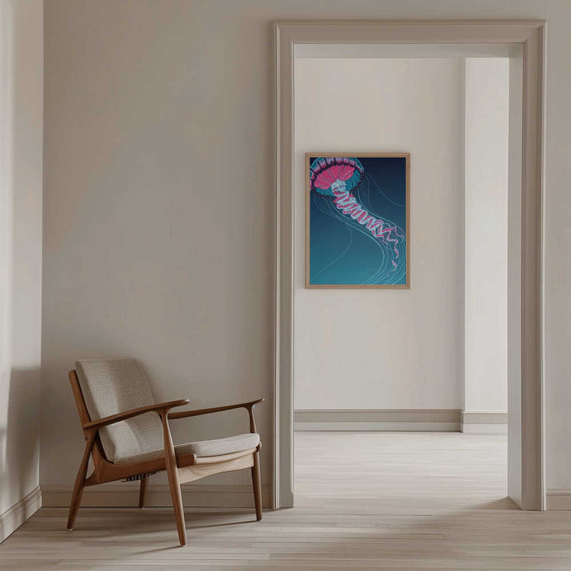 Lions Mane Jellyfish - Stretched Canvas, Poster or Fine Art Print