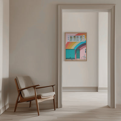 Groovy House - Stretched Canvas, Poster or Fine Art Print I Heart Wall Art