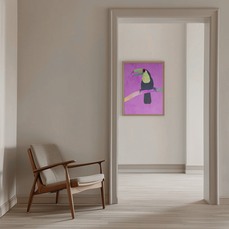 Toucan pink - Stretched Canvas, Poster or Fine Art Print I Heart Wall Art