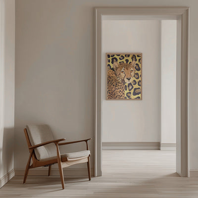 Leopard Print Cheetah Yellow - Stretched Canvas, Poster or Fine Art Print I Heart Wall Art