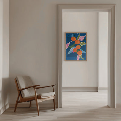 Lush Orange Botanicals - Stretched Canvas, Poster or Fine Art Print I Heart Wall Art