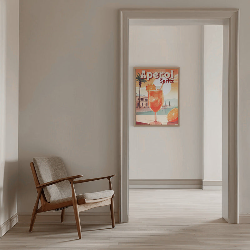 Aperol Spritz Tropical - Stretched Canvas, Poster or Fine Art Print I Heart Wall Art