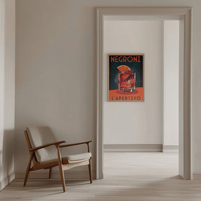 Negroni L&#039; Apertivo - Stretched Canvas, Poster or Fine Art Print I Heart Wall Art