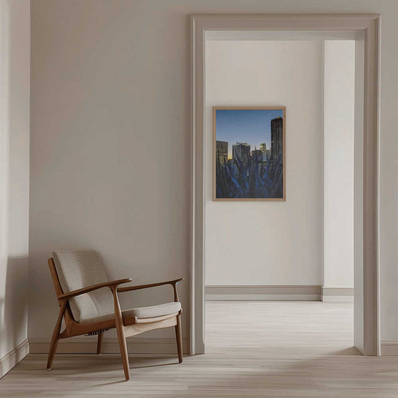 Stunning Los Angeles Skyline at Dusk - Stretched Canvas, Poster or Fine Art Print I Heart Wall Art