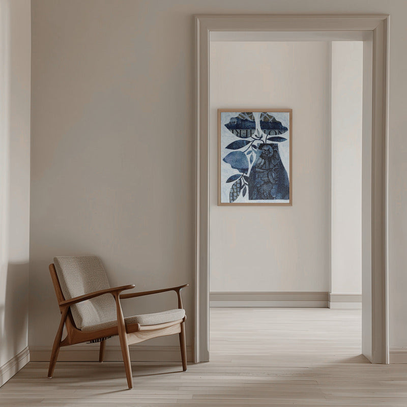 Indigo Blue Tulips - Stretched Canvas, Poster or Fine Art Print I Heart Wall Art