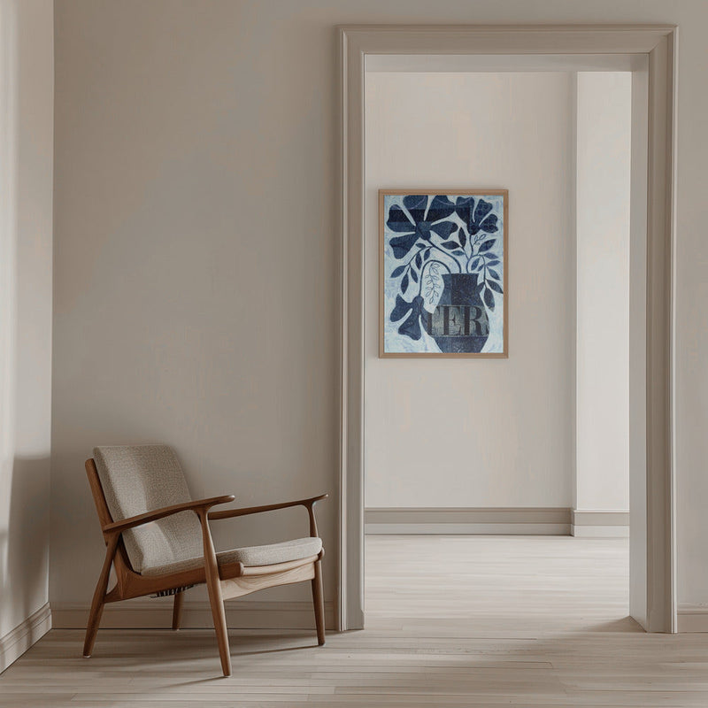 Indigo Blue Still Life - Stretched Canvas, Poster or Fine Art Print I Heart Wall Art