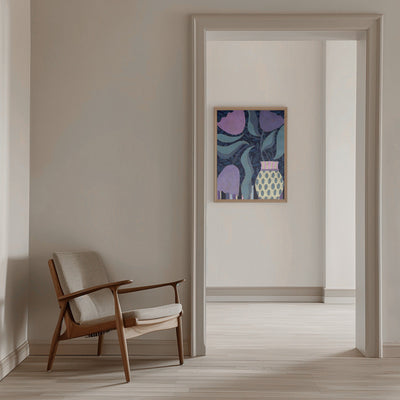 Lavender Tulip Still Life - Stretched Canvas, Poster or Fine Art Print I Heart Wall Art