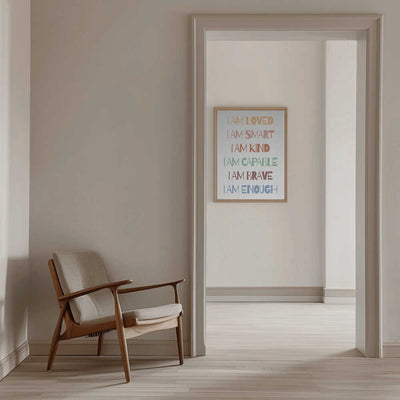 Empowering Affirmations - Stretched Canvas, Poster or Fine Art Print