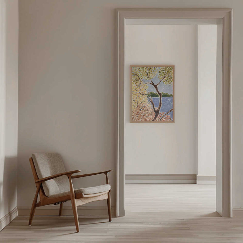 Autumn By The Lake - Stretched Canvas, Poster or Fine Art Print