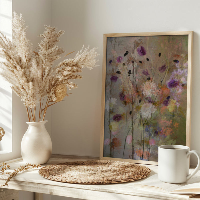 Painterly flowers - Stretched Canvas, Poster or Fine Art Print I Heart Wall Art