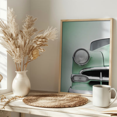 US classic car 1954 Bel Air Powerglide - Stretched Canvas, Poster or Fine Art Print I Heart Wall Art