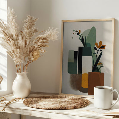 Geometric Vases - Stretched Canvas, Poster or Fine Art Print I Heart Wall Art